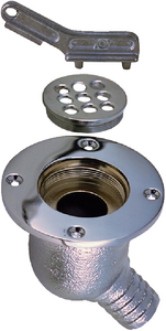 Perko 0142002CHR Chrome Cockpit Scupper 1-1/2 Inch Marine Deck Drain