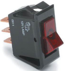 Cole Hersee 54003BX SPST Rocker Switch 10A 12V with Red LED