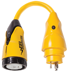 AFI P30-504 Marine Power Adapter 30A to 50A Pigtail with Sealing Collar