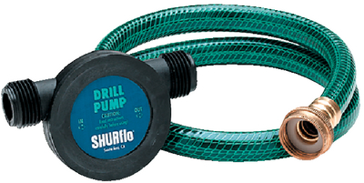 Shurflo 3010-000 Drill Pump 200 GPH 1/4" Shaft with Hoses