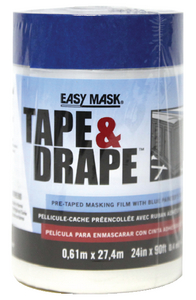 Trimaco 949460 Tape & Drape Masking Film with Perfect Edge Tape, 2' x 72'