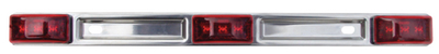 Optronics MCL97RK LED Identification Light Bar Red Stainless Steel 3-Light