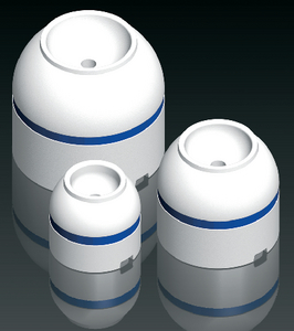 Cal June Buoys 4202-T-2 1/2" Jim-Buoy Pendant Buoy White with Blue Reflective Tape