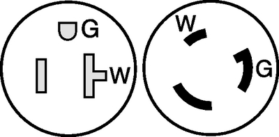 Hubbell HBL105GF 30A Twist-Lock to 15A GFCI Adapter Yellow Watertight