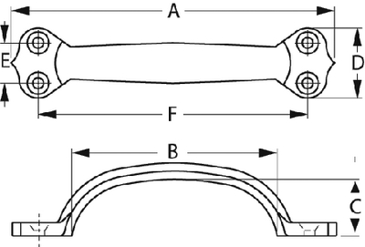 Sea-Dog Line 222348-1 SeaDog 222348 Deluxe 6" Lift Handle, Chrome/Brass