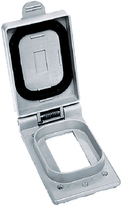 Hubbell CWP26CRW Weatherproof GFCI Receptacle Cover Plate, White