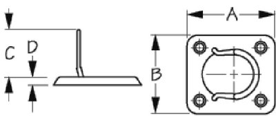 Sea-Dog Line 221830-1 Stainless Steel Surface Mount Lift Ring