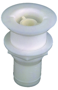 Perko 0285DP Cockpit Scupper Drain - White Plastic Flush Mount 1-1/2 Inch