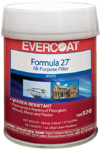 Evercoat 100570 Formula 27 Extra-White Waterproof Body Filler - Quart
