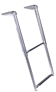 Seachoice 71281 Stainless Steel Over-Platform 2-Step Telescoping Boat Ladder