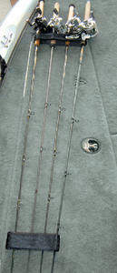 Boatbuckle F15433 Deck Mount Rod Hold-Down with Hook & Loop Strap