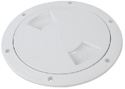 Attwood Marine 12792-1 6" Deck Plate White Screw-Out Access Hatch