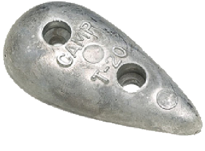 Camp Zinc T21 Tear Drop Hull Zinc Anode 5-1/4 Inch