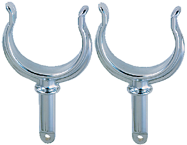 Perko 1262DP0CHR Ribbed Rowlock Horns Chrome Plated Pair
