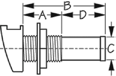 Sea-Dog Line 357100-1 Straight Gas Tank Vent Black Nylon