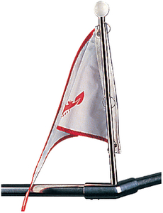 Sea-Dog Line 328110-1 Stainless Steel Bow Flag Pole with Split Rings