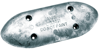 Camp Zinc A25 Hull Plate Zinc Anode 9-1/4 Inch