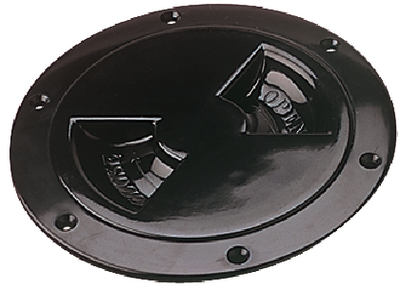 Sea-Dog Line 337145-1 Screw-Out Deck Plate 4 Inch Black