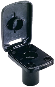 Attwood Marine 5022-7 Flush Mount Rod Holder with Interchangeable Base - Black