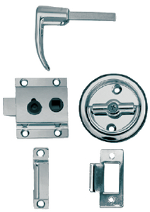 Perko 1280DP0CHR Flush Cup Rim Latch Set with Flush Strike for 3/4" - 1-1/8" Doors