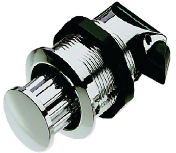 Teak Isle 29209 Push/Twist Latch with Flush Mount Chrome Knob