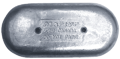 Martyr Anodes CMZ24BSZ Zinc Hull Anode for Sea Ray 1.25" x 6.25" x 14"