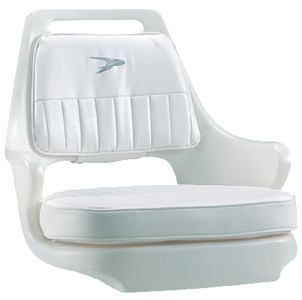 Wise Seating 8WD0153710 Standard Pilot Chair Package with Cushion Set and Mounting Plate - White