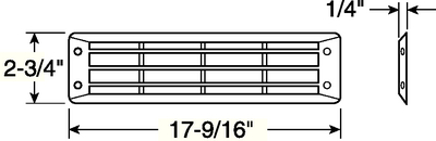 Attwood Marine 1423-5 Louvered Vent Flush Mount Black 3 Inch