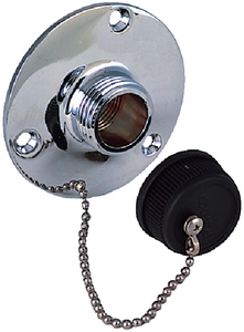 Perko 0504DP0CHR Water Outlet Fitting with Cap Chrome Plated Bronze 3/4 Inch GHT