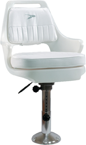 Wise Seating 8WD015-6-710 Standard Pilot Chair Package with Adjustable Pedestal and Seat Slide - White