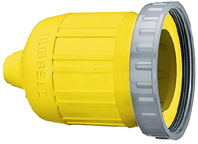 Hubbell HBL60CM33 Yellow Watertight Seal-Tite Cover for Shore Power Connector