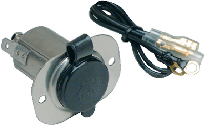 AFI 20036 Marinco 12V Stainless Steel Power Receptacle with Protective Cap