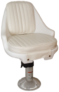 Springfield Marine 1060100 Newport Manual Adjustable Economy Boat Seat Package White