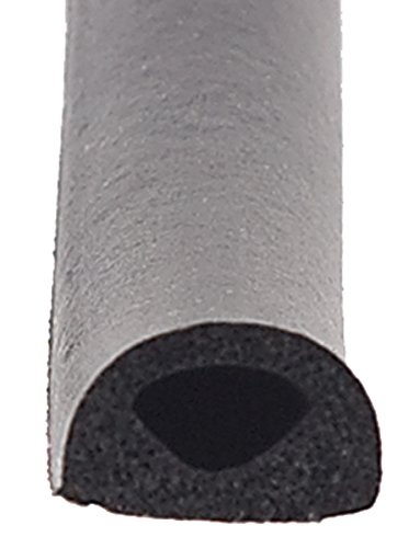 AP 018-224 Black Rubber D-Seal 1/2" x 3/8" with Adhesive Tape