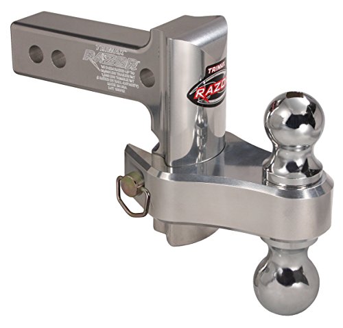 Trimax TRZ4AL-RP 4in Adjustable Aluminum Receiver Hitch Ball Mount