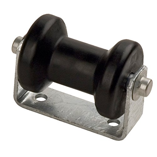 C.E. Smith 32100G 1-1/2" Wide Keel Base Roller Assembly 4" Black Rubber