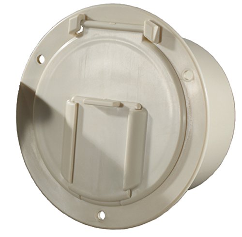 RV Designer B132 Colonial White Round Low Profile Hatch