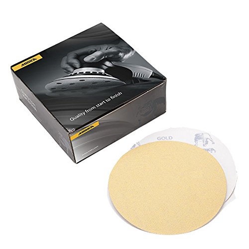 Mirka 23-622-220 Gold 6" Hook & Loop Sanding Disc 220 Grit 50-Pack