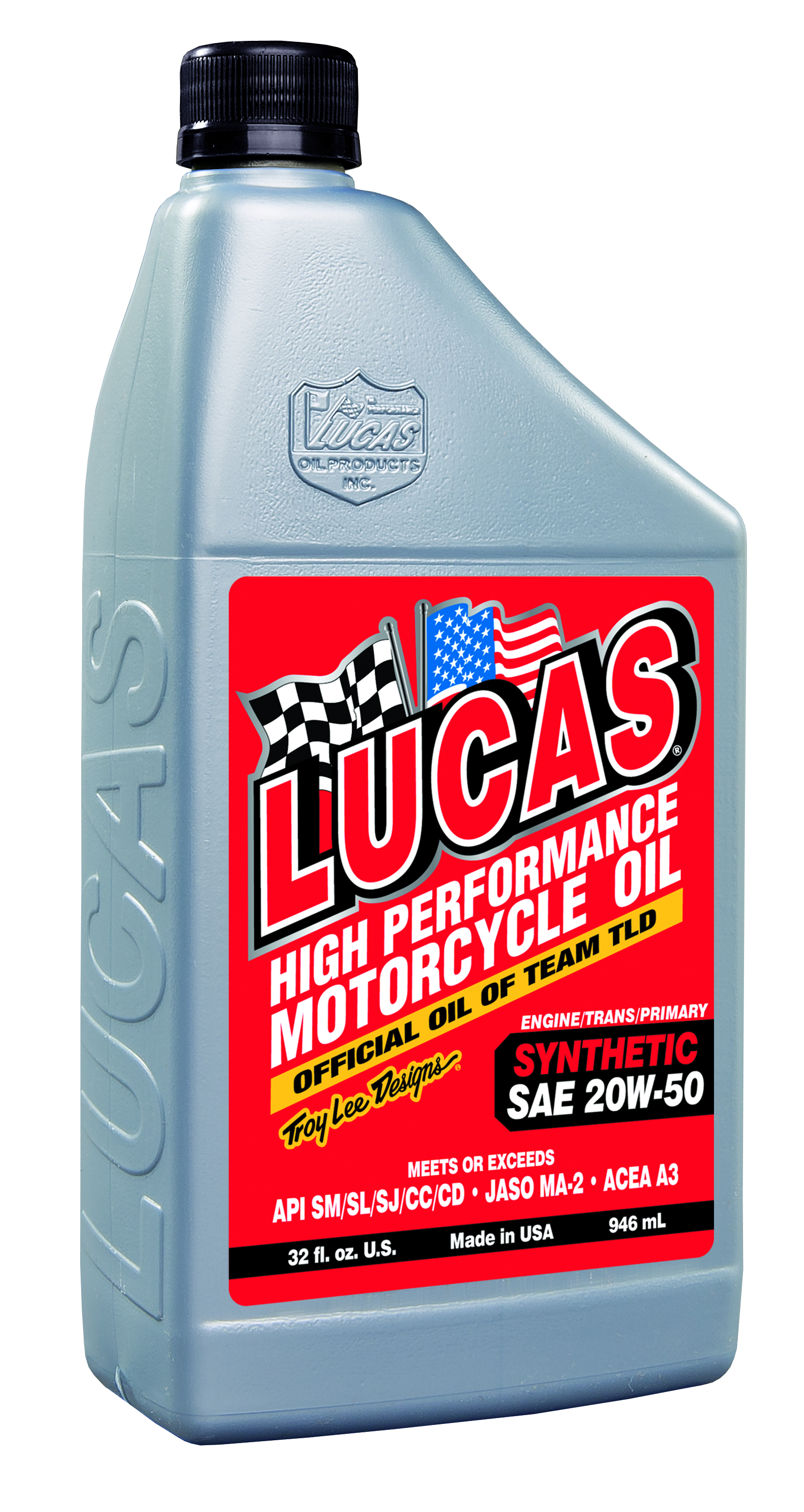Picture of Lucas Oil 10702 Synthetic SAE 20W-50 Motorcycle Oil - 1 Quart