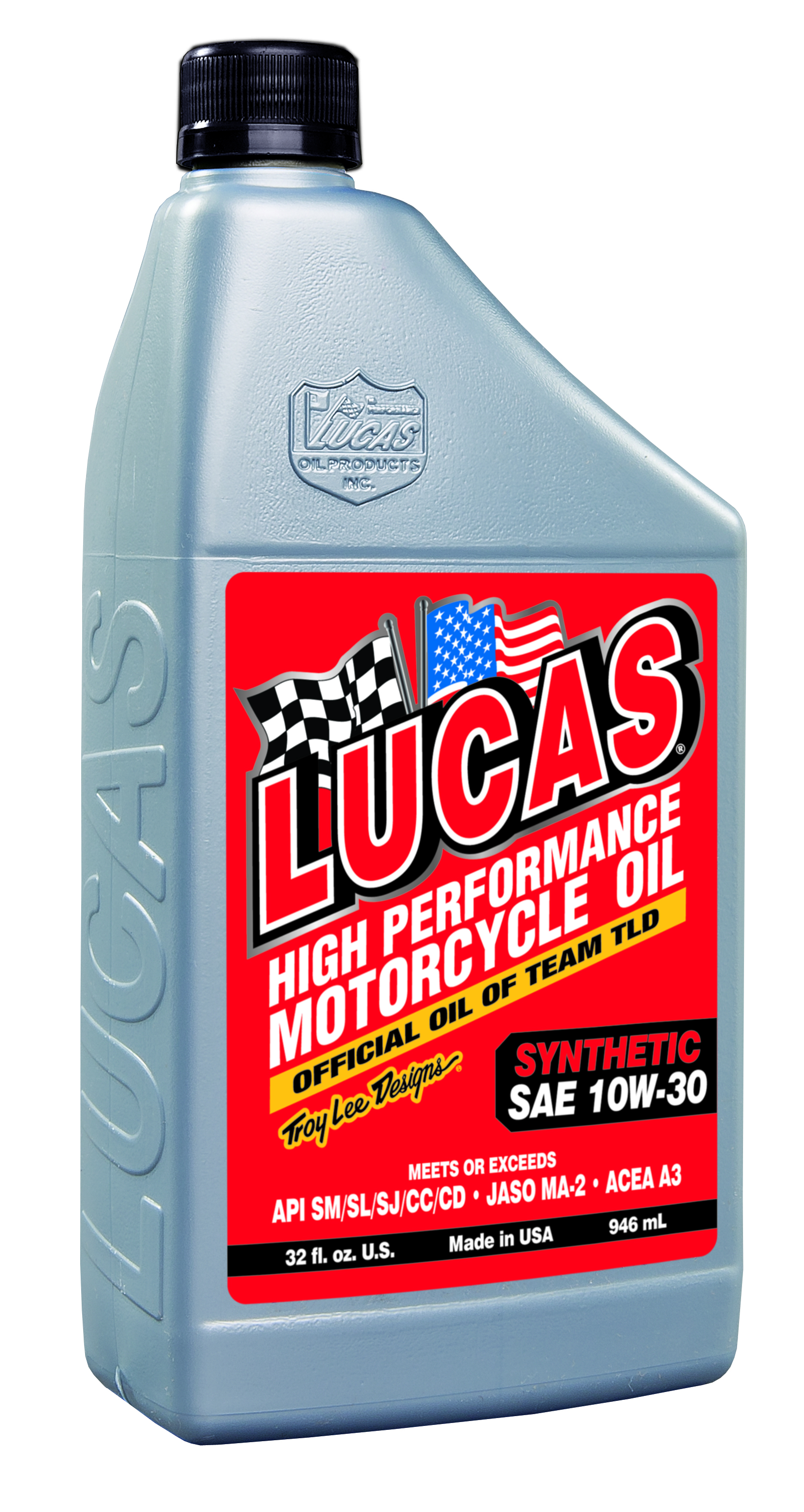 Picture of Lucas Oil 10708 Synthetic SAE 10W-30 Motorcycle Oil - 1 Quart