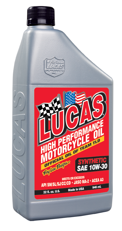Picture of Lucas Oil 10708 Synthetic SAE 10W-30 Motorcycle Oil - 1 Quart