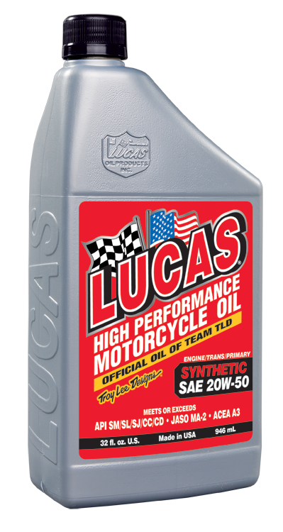 Picture of Lucas Oil 10702 Synthetic SAE 20W-50 Motorcycle Oil - 1 Quart