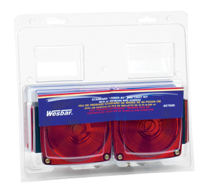 Wesbar 407500 Standard Under 80" Trailer Light Kit w/20' Wire Harness (No Clearance/Side Marker Lights)
