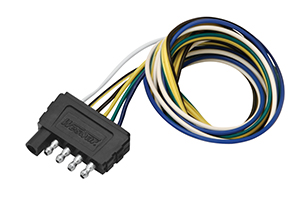 Wesbar 702405 5-Flat Trailer End Connector, 18" Wunside Harness, 18" Ground, 18" Auxiliary