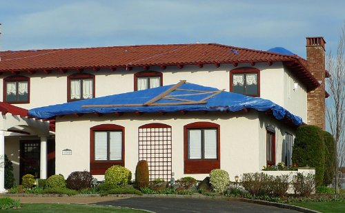 Kotap TRA1225 Blue Vinyl Tarp, 12' x 25', Heavy-Duty Waterproof Poly