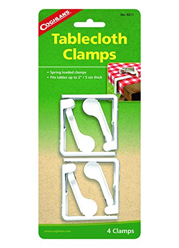 Coghlans 9211 Plastic Tablecloth Clamps 4-Pack