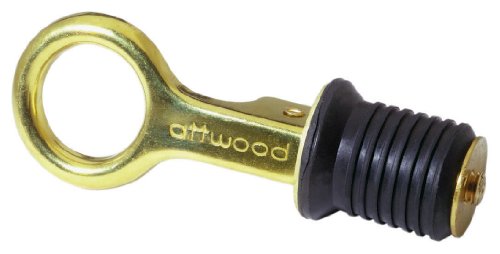 Attwood Marine 7524A7 Brass Snap-Handle Drain Plug Without Chain