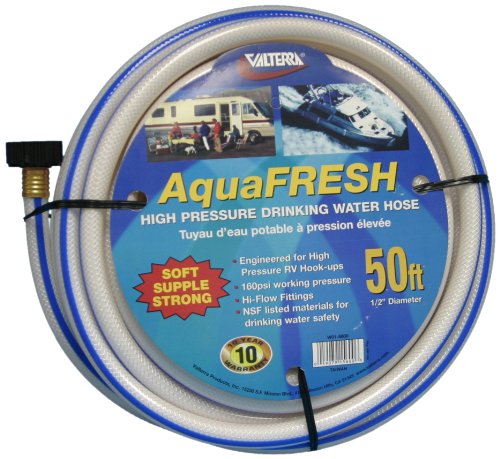 Valterra W01-5600 AquaFresh 1/2" x 50' Drinking Water Hose - White