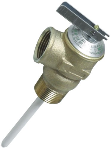 Camco 10473 Temperature and Pressure Relief Valve 3/4 Inch 150 PSI with 4 Inch Probe