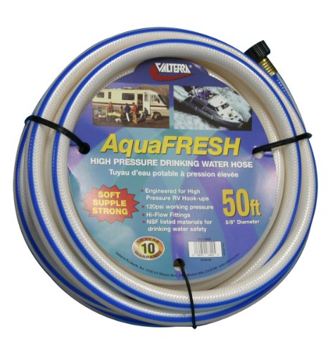 Valterra W01-6600 AquaFresh 5/8" x 50' Drinking Water Hose White